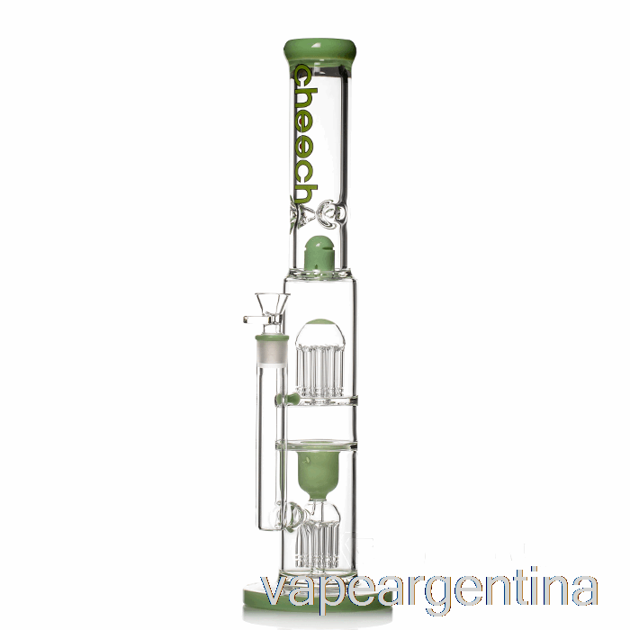 Cheech Glass Doble árbol Big Rig Bong Vape Verde Descartable